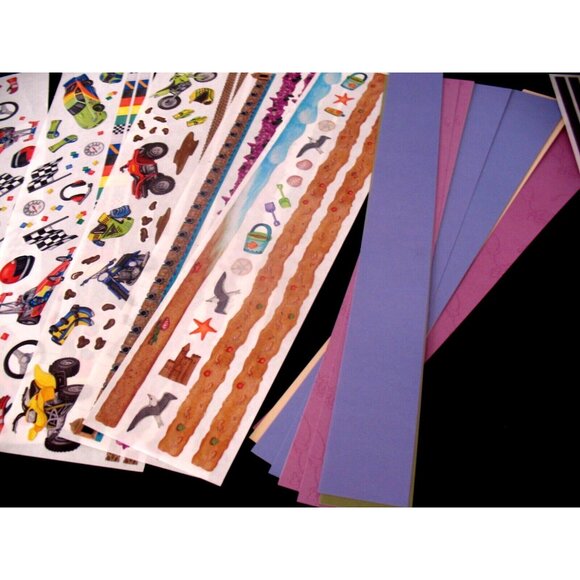 3 Gr Lengths Antique Cars, 1 Gr Lengths Beach, Borders, Race Cars, Yellow Strips - Picture 4 of 7